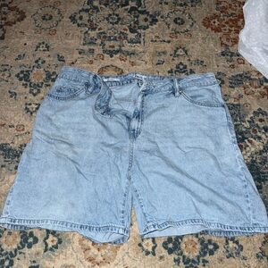 Ava & Viv Light Blue Denim Midi Shorts